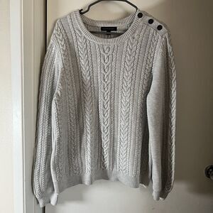 Banana Republic Crewneck Knit Pullover Sweater Size Extra Large Mens Light Gray